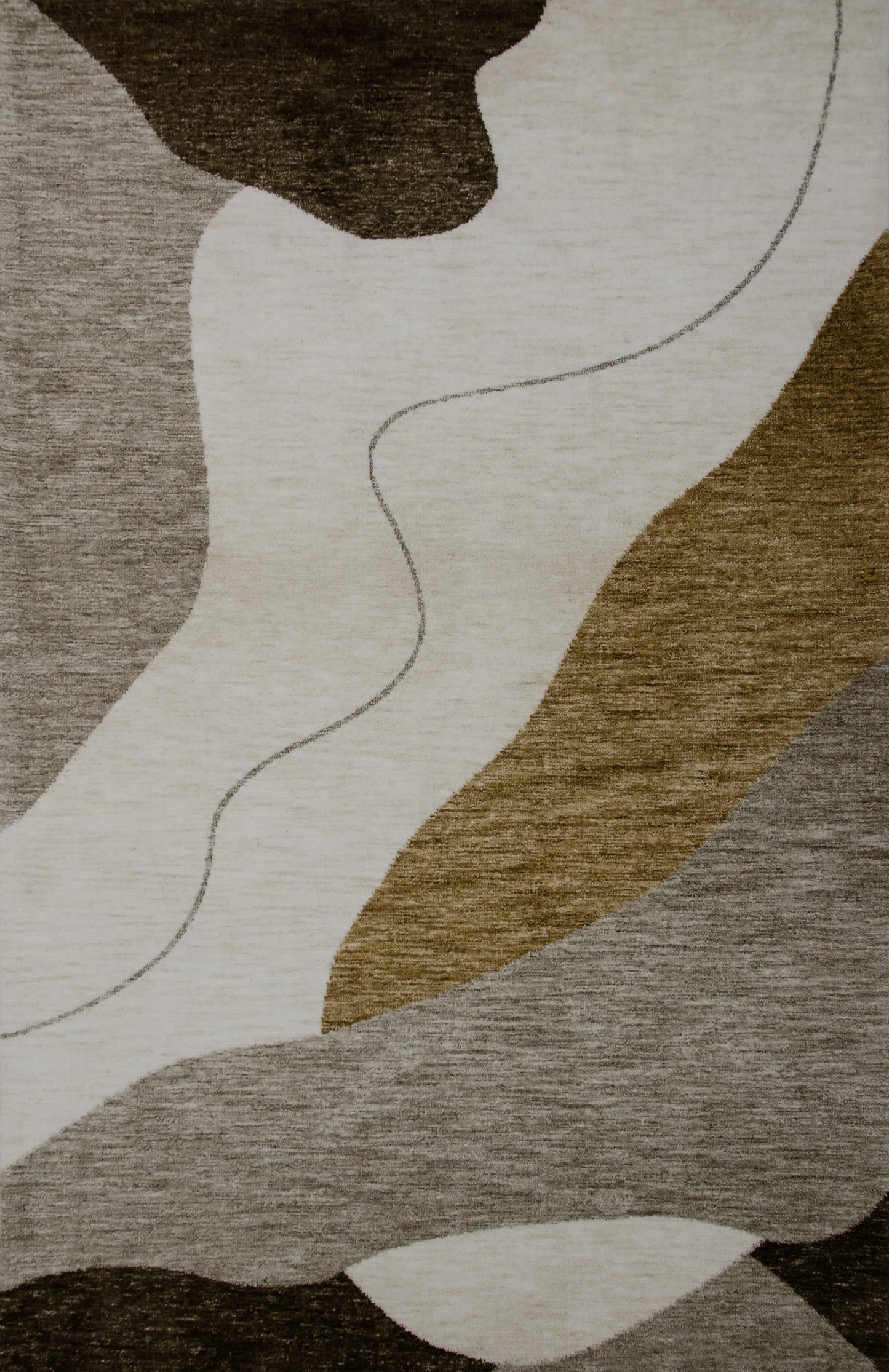 Cozy Collective-Abstract Modern Beige Rug