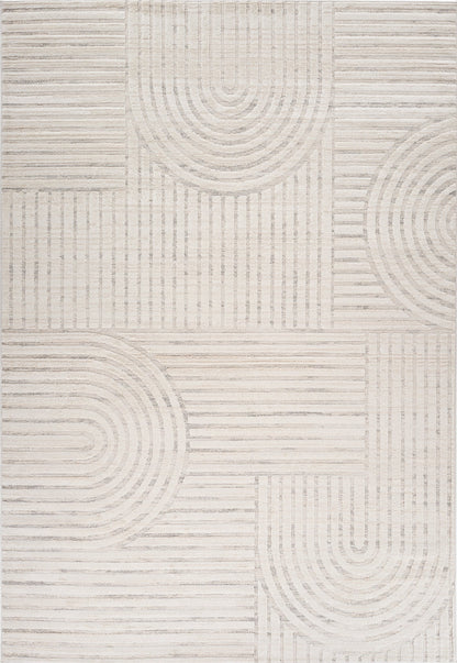 Astra Modern Geometric Cream Rug