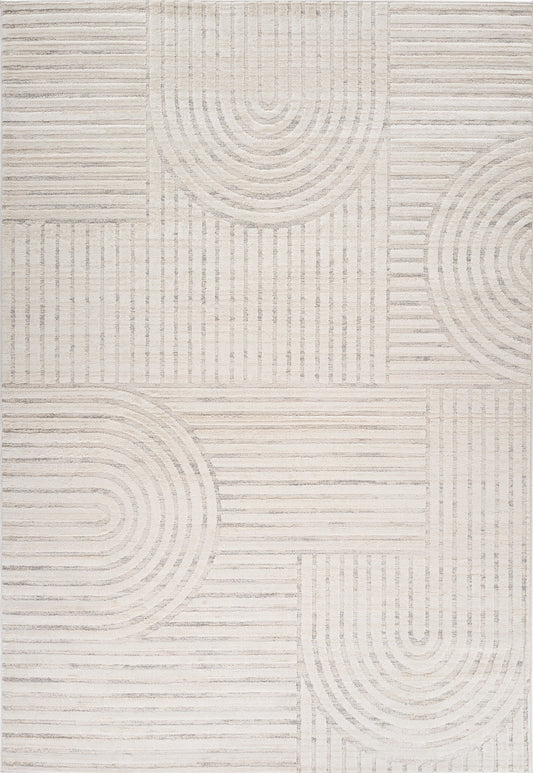 Astra Modern Geometric Cream Rug