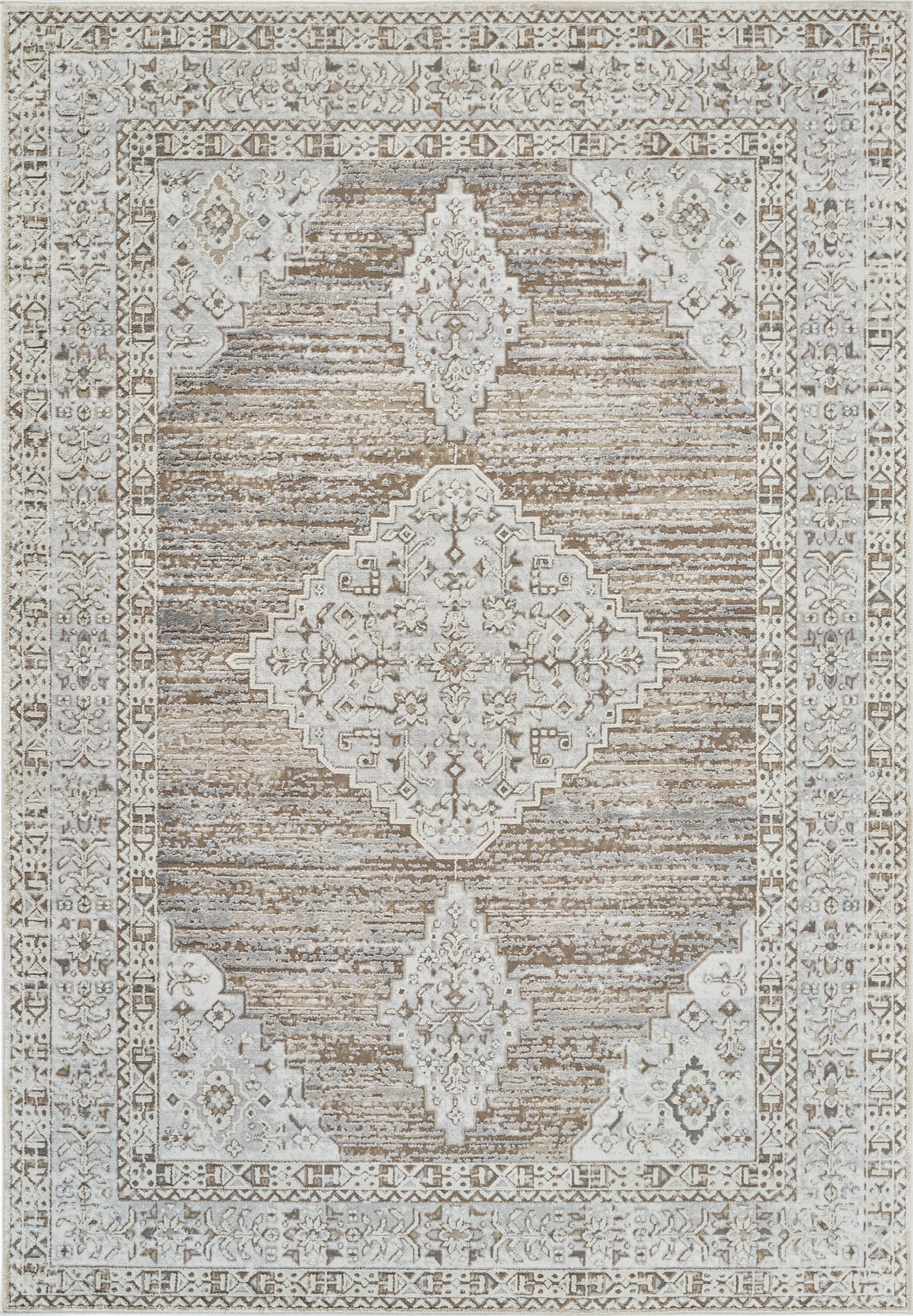 Nomad Vintage Distressed Beige Rug - 4' x 6'